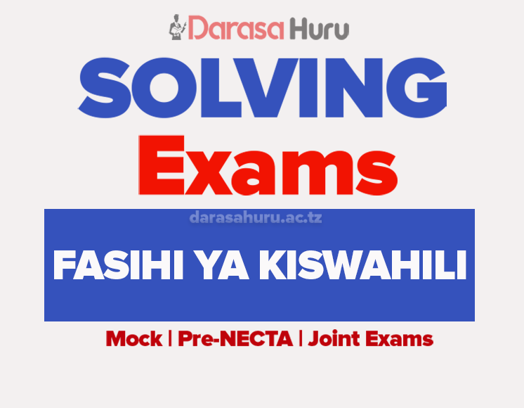 Fasihi ya Kiswahili Form Six Exam 2026 Tallo