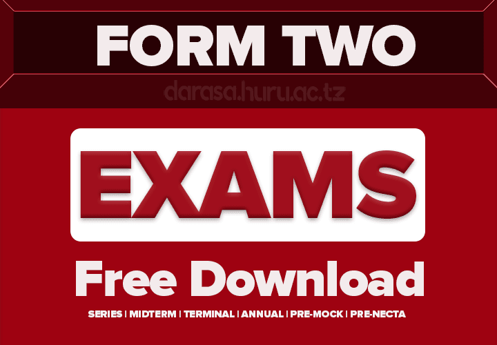 Evaluation Form Math Mathematics Form Two Pre-NECTA 1 Assessment Exam 2026 Dr Tulia