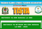 Matokeo ya EDK Darasa la Nne 2026 by TISTA
