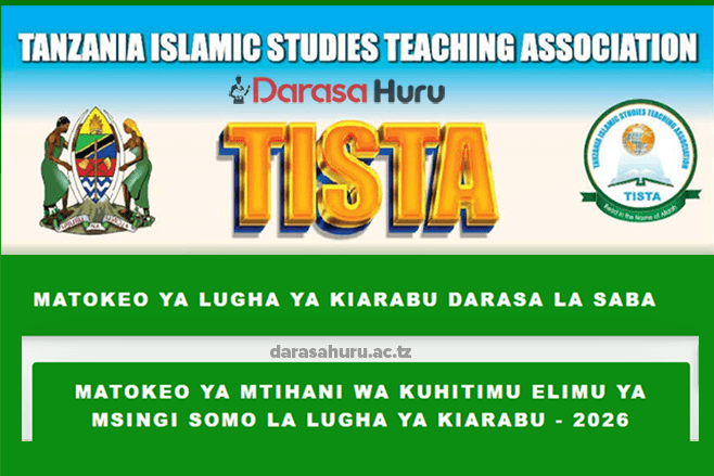MATOKEO YA KIARABU (ARABIC LANGUAGE) DARASA LA SABA 2026 BY TISTA