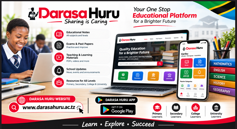 Darasa Huru – Notes, Exams, Books & Educational Materials