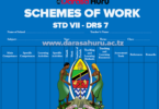 Schemes of Work Standard Seven (Darasa la Saba) 2027